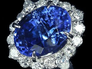 ZL10571S【1円～】新品【RK宝石】≪Tanzanite≫ 極上タンザナイト 特大5.69ct 極上ダイヤモンド 総計0.76ct Pt900 超高級リング ダイヤ