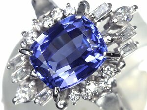 UL10209D【売り切り】新品仕上【RK宝石】≪Tanzanite≫ 希少宝石 極上タンザナイト 大粒2.92ct! 極上ダイヤモンド Pt900 高級リング ダイヤ