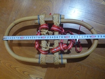 木製かんじき　ワカン　カンジキ　ベルト付き　長さ42cm×幅21cm_画像5