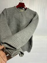 ヴィンテージ Kilkeel Knitting Mills キルキール　　アイメックス　イギリス製　肉厚ウール　フィッシャーマンセーター　霜降りグレー 36_画像5