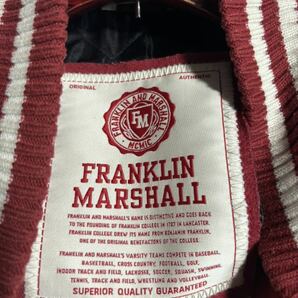 FRANKLIN AND MARSHALL フランクリンアンドマーシャル フランクリンマーシャル 本革 レザー スタジャン スタジアムジャンパー 赤 XLの画像7