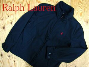 ★ラルフローレン RalphLauren★メンズ ワンポイントポニー 裏フリース ジップジャケット ブラック★R60114058A