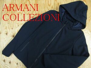 ★アルマーニ ARMANI COLLEZIONI★メンズ フーディパディングジップジャケット サイズ52★R60114017A