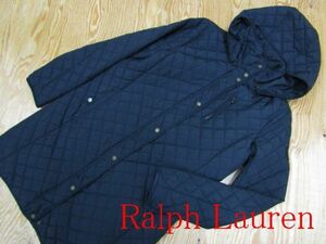 ★ラルフローレン RalphLauren★レディース ワンポイントワッペン付き フーディキルティングコート★R60121006B