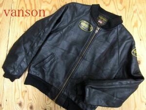 難あり★バンソン VANSON★牛革カウハイド オールレザースタジャン RPJ RACE JACKET★R60121015A