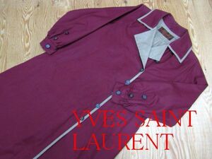 ★イヴサンローラン Yves Saint Laurent★レディース デザインコート ボルドー★R60128012B