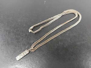 ゲルマニウム ネックレス GⅡW32 ダイヤモンド 0.12ct 6Pダイヤ 長さ約50cm 喜平 チェーン