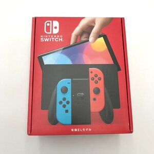 FUR【中古未使用】任天堂 Nintendo Switch(有機ELモデル) Joy-Con(L) ネオンブルー/(R) ネオンレッド【034-240113-KO-03-FUR】