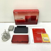 MIN【ジャンク品】 MSMG Nintendo 3DS 本体 CTR-001 フレアレッド ゲーム機本体 〈23-240119-YF-5-MIN〉_画像1