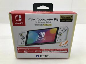 【TAG・現状品】☆HORI グリップコントローラー Fit for Nintendo Switch　LIGHT GRAY×YELLOW☆24-240112-SS-12-TAG