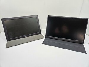 【TAG・ジャンク品】※商品説明にその他画像あり！モバイルモニター　2台まとめ　HORI製＆メーカー不明品　88-240118-KY-05-TAG