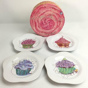 FUZ【中古美品】 Rosanna ロザンナ カップケーキ プレート 4枚セット 食器 お皿 〈101-240107-YY-6-FUZ〉