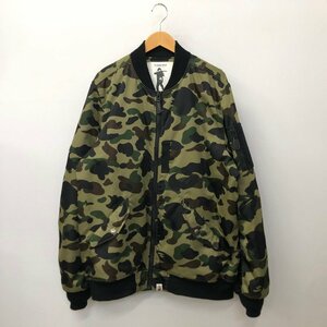 TEI [ secondhand goods ] A BATHING APE MA-1 JACKET flight jacket Ape size :2XL (142-240111-YO-12-TEI)