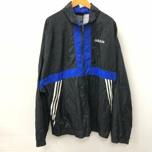 TEI 【中古品】 ADIDAS 80S ナイロンジャケット ブラック ブルー サイズXXL アディダス 〈148-240123-YO-7-TEI〉