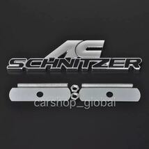BMW AC SCHNITZER ロゴ キドニーグリル エンブレム バッジ ブラック フロントグリル 1/2/3/4/5/6/7/X/Z4シリーズ等_画像1