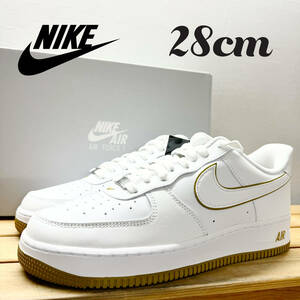 新品未使用 NIKE AIR FORCE 1 07 ナイキ エア フォース 1 07 ホワイト/ホワイト-ブロンジン スニーカー 28cm DV0788-104