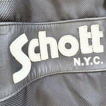 SCHOTT ショット メッシュ シングルライダース プロテクター バックロゴ バイクウェア 本革 レザー 黒 バイカー ライダースジャケット 40_画像2