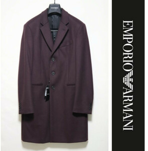 176,000 jpy tag equipped [ Emporio Armani ]WATER REPELLENT cashmere . Chesterfield coat 48(L) V4468