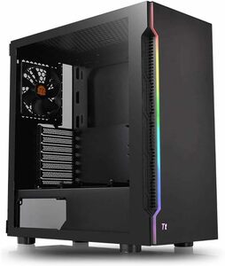 Thermaltake H200 TG RGB ミドルタワー型PCケース 強化ガラス フロントLEDバー搭載 CA-1M3-00M1WN-00 CS7632