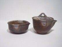 木村陶峰 煎茶器 急須 湯冷まし 湯呑 茶器 宝瓶 備前_画像3