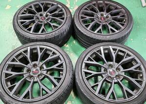 1円～☆19in!!WRX STI 純正AW☆245/35R19 89W☆YK ADVAN☆バリ溝 4本セット☆