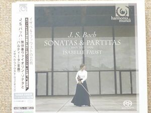 【2SACD シングルレイヤー】 バッハ　無伴奏ヴァイオリン・ソナタとパルティータ（全曲）／ イザベル・ファウスト（Vn）　　　HMSA 5018/19