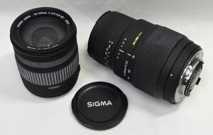 動作未確認 SIGMA カメラレンズ 2個 DC 18-125mm/DG 70-300mm シグマ デジカメレンズ 現状品