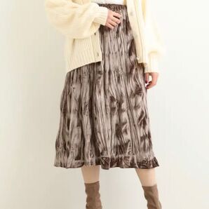 【MAJESTIC LEGON】美品 ベロアワッシャースカート/モカ