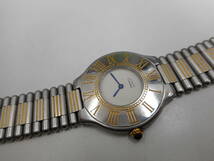腕時計 Cartier カルティエ マスト21 マスト ヴァンティアン 電池切れ 裏蓋無し ベルト壊れ ジャンク 中古_画像10