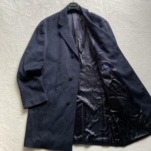 【良品】ブルックスブラザーズ ロロピアーナ BROOKS BROTHERS Loro Piana ウール チェスターコート ロングコート 伊製生地 44R【XL相当】