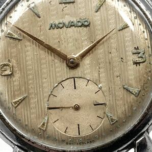 MOVADO モバード 手巻き 15石 アンティーク レア文字盤 スモセコ メンズ ジャンク 時計の画像2