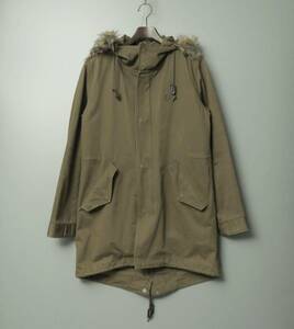 TH0154◇フレッドペリー/FRED PERRY F2476/Mods Parka Coat JAPAN LIMITED フーディー ファーライナー付 モッズコート メンズS オリーブ