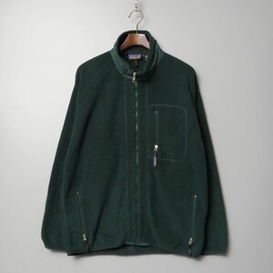 TF8553◎90’s USA製 patagonia パタゴニア 25410 F96 SYNCHILLA シンチラ フルジップ フリース ジャケット サイズL グリーン系