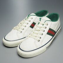 GP2126//イタリア製*グッチ/GUCCI*メンズ9/テニス1977/TENNIS 1977/GGキャンバス+シェリーライン/スニーカー/ローカット/靴_画像1