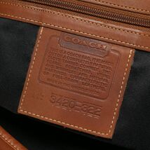 GP0429：USA製*COACH/コーチ*レザーボストンバッグ*ショルダー付きトラベルバッグ*鞄*ブラウン_画像10