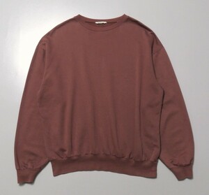 TG8767◇オーラリー/AURALEE メンズ4 2021/ELASTIC HIGH GAUGE SWEAT/A21APO1NU ハイゲージ スウェットシャツ トレーナー 裏起毛 茶系