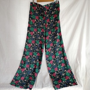 MONOPRIX mono pli green floral print lustre pyjamas pants L 2023 year buy 