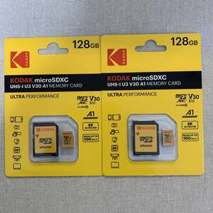 Kodak Micro SDカード 128GB 未使用品 アダプター付き 2枚