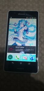 Xperia A SO-04E 初音ミク ver ホワイト　ソニー,ドコモ ワンセグ 4GLTE 契約不要 wifi運用可能