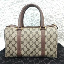 極美品 GUCCI グッチ シェリーライン ミニ ボストンバッグ GG スプリーム PVC オールド ヴィンテージ 02 615 6838 ハンドバッグ バッグ_画像2