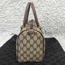 極美品 GUCCI グッチ シェリーライン ミニ ボストンバッグ GG スプリーム PVC オールド ヴィンテージ 02 615 6838 ハンドバッグ バッグ_画像3