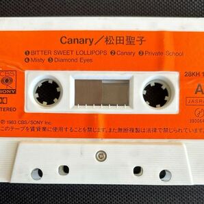 送料100円～■松田聖子■canary 瞳はダイアモンド■40年前の中古カセットテープ■全画像を拡大して必ずご確認願いますの画像2