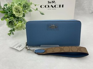 コーチ COACH 長財布 財布 レディース ウォレット ストラップ 新作 大容量 プレゼント 贈り物 シグネチャー ロング ジップ CK427 C205