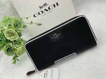 コーチ COACH 長財布 財布 レディース　メンズ プレゼント 贈り物 ギフト ブラック黒 ロング ジップ 新品 未使用 ファッション F12585 C167_画像2