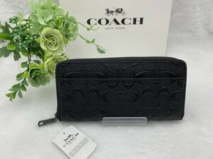 コーチ COACH 長財布 財布 メンズ ブラック 黒 プレゼント 贈り物 シグネチャー シンプル ロング ジップ 新品 ファッション A211 F58113