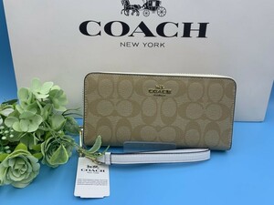 コーチ COACH 長財布 財布 レディース プレゼント　誕生日　記念日　ブランド ギフト シグネチャー ロング ジップ 新品 未使用 C172 C4452