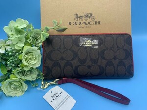 コーチ COACH 長財布 財布 シグネチャー 贈り物 ギフト ラウンドファスナー ジップ ファッション レディース メンズ 新品未使用 A154 C4452