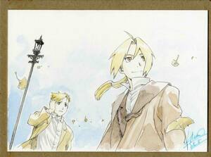 Art hand Auction Hand-drawn Fullmetal Alchemy Hiroki Kanno illustration board. Ed & Al. 36 x 26 cm, is line, Full Metal Alchemist, others