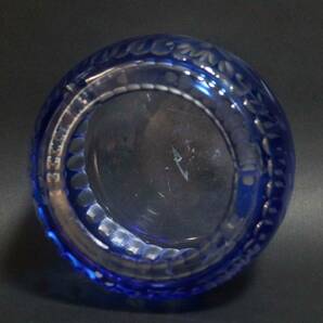 【寂】ガラス製 カットガラス 灰皿 オイルライター 煙草入 蓋付小物入 喫煙具 喫煙道具 三点セット s60122の画像3