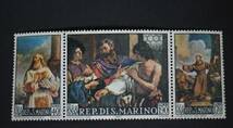 【寂】イタリア サンマリノ 1967年『名画』3種,イギリス領 ケイマン諸島『貝』10種 切手 計13種 s60123_画像2
